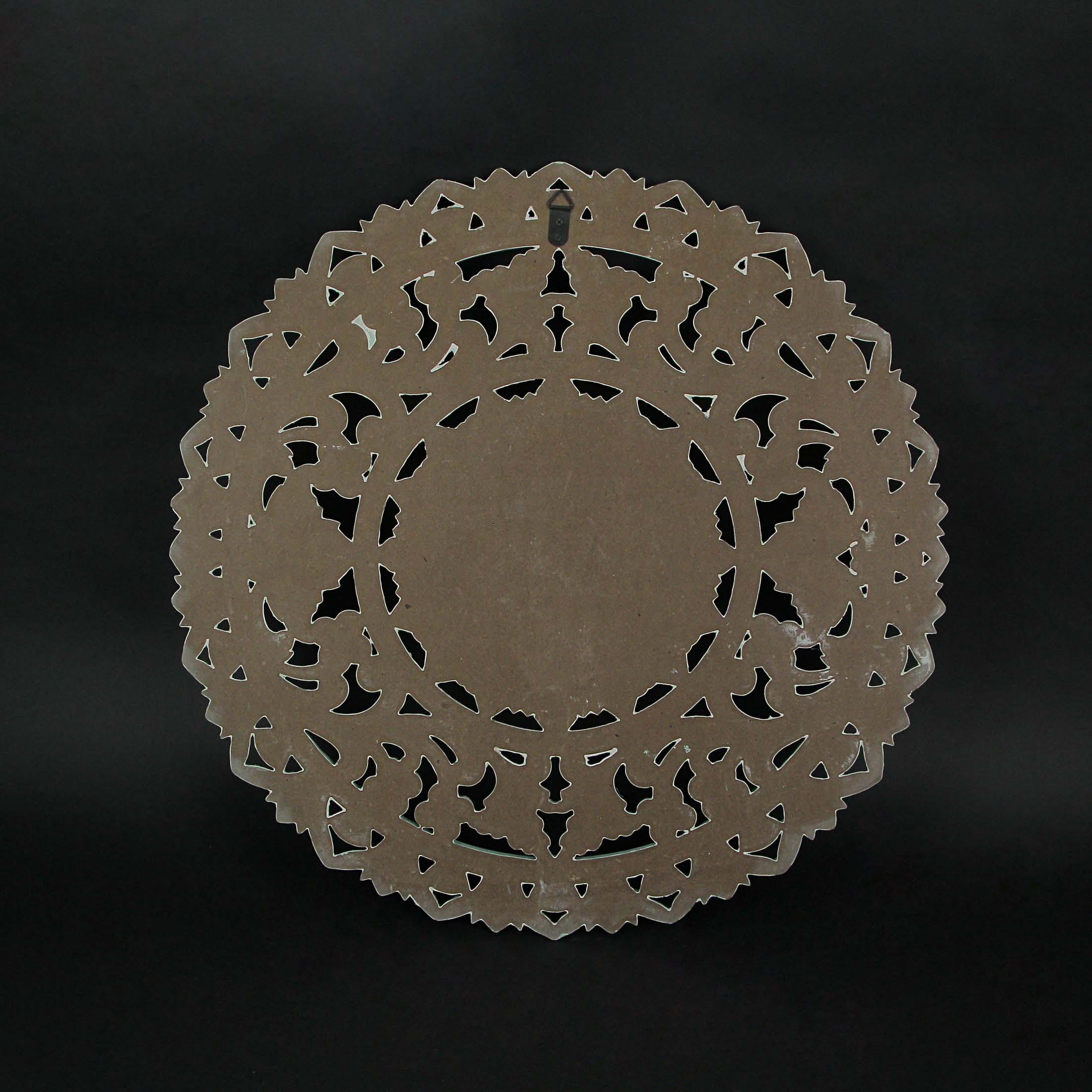 Alt View 2. Fancy That - 24 Inch Mint MDF Filigree Wall Art Home Decor Sculpture Decorative Floral Plaque - Green.
