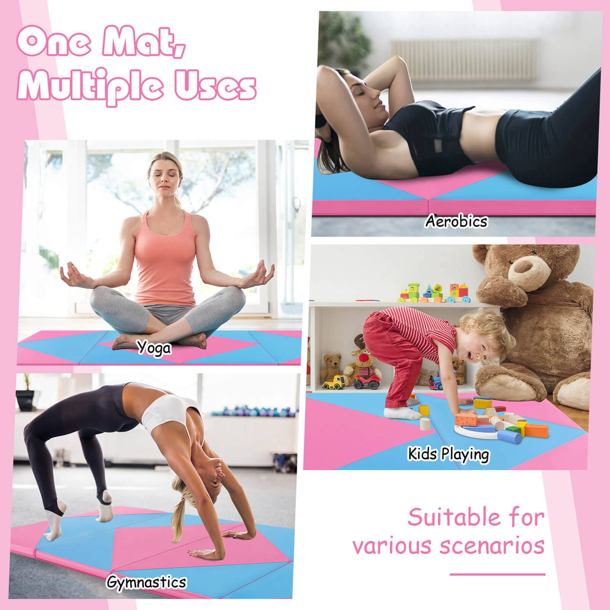 One Mat, Multiple Uses

- Yoga
- Aerobics
- Kids Playing
- Gymnastics

Suitable for various scenarios