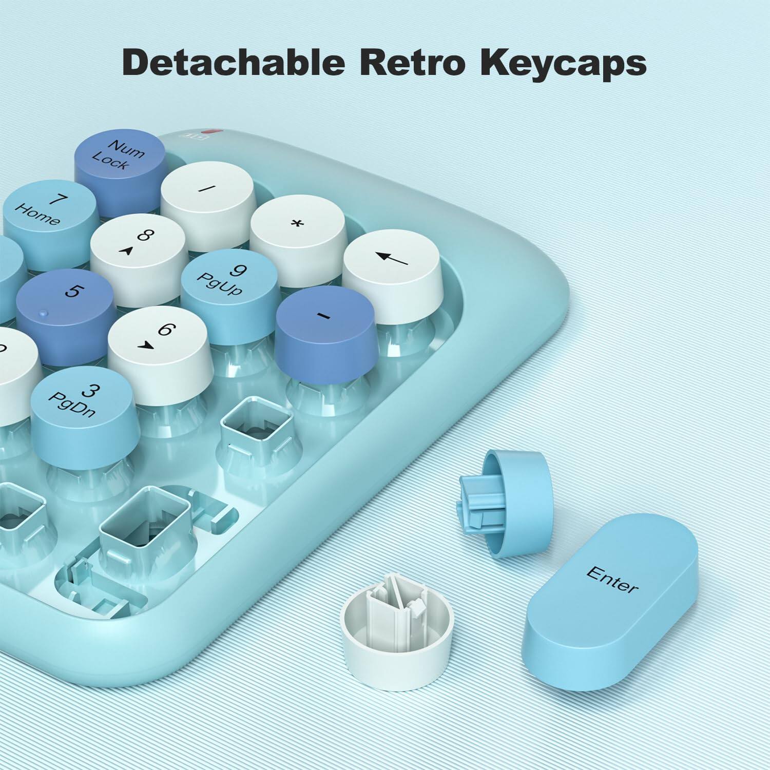 Detachable Retro Keycaps

Num Lock / 7 Home 8 * 9 PgUp 5 6 - 3 PgDn Enter