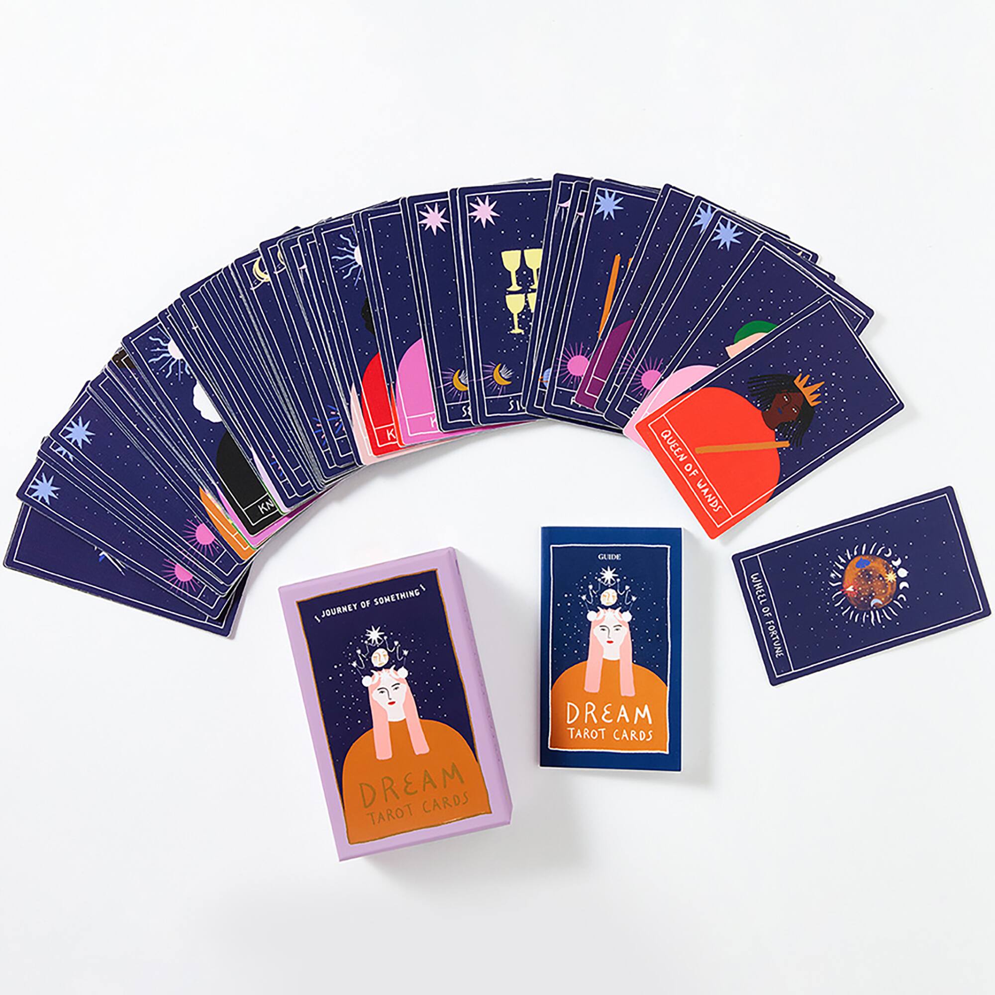 JOURNEY OF SOMETHING DREAM TAROT CARDS  
QUEEN OF WANDS GLIDE DREAM TAROT CARDS  
WHEEL OF FORTUNE
