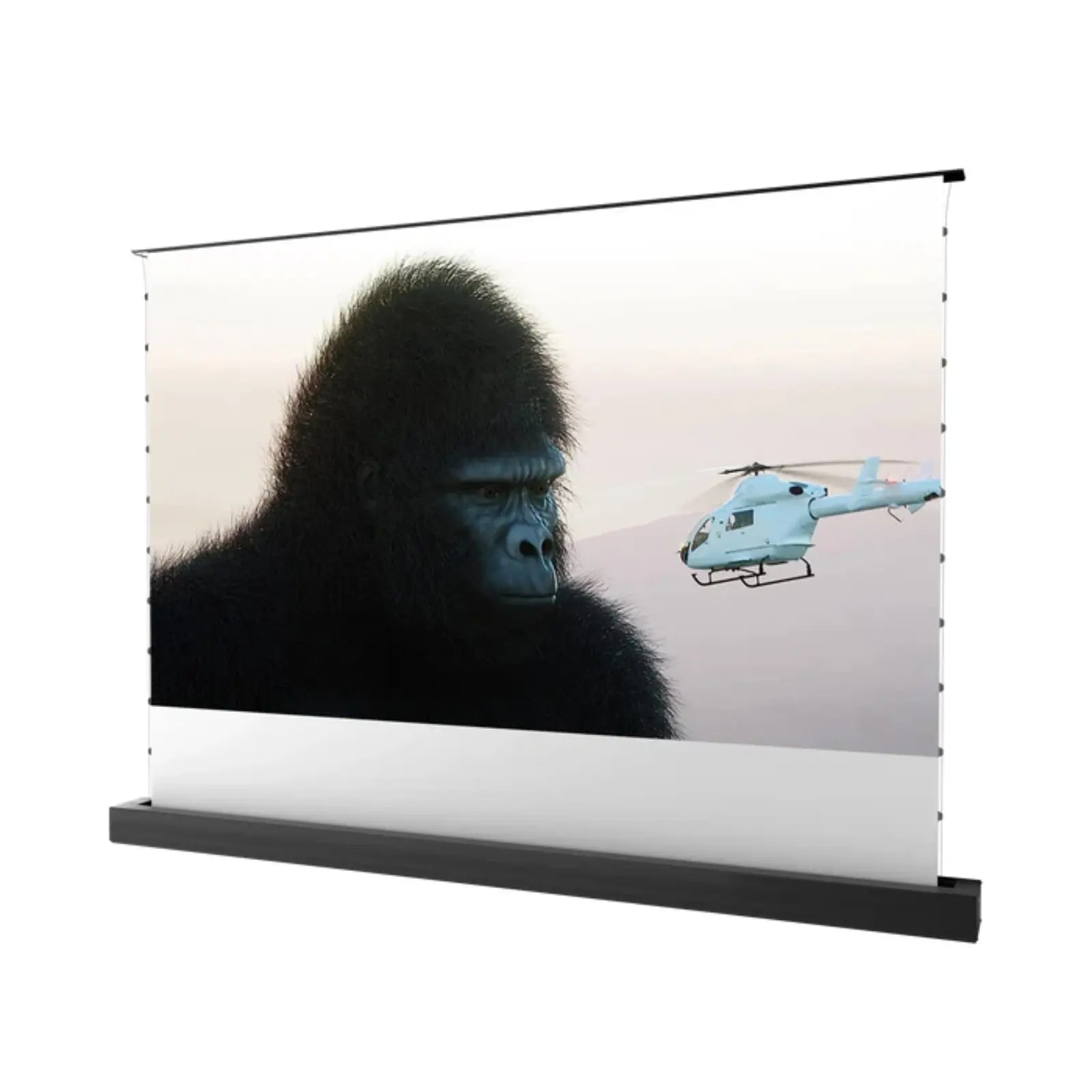 AWOL Vision - MW-F220 120" Motorized ALR Floor Rising Projector Screen ，4K/8K Ultra HD，95% Ambient Light Rejecting - Black