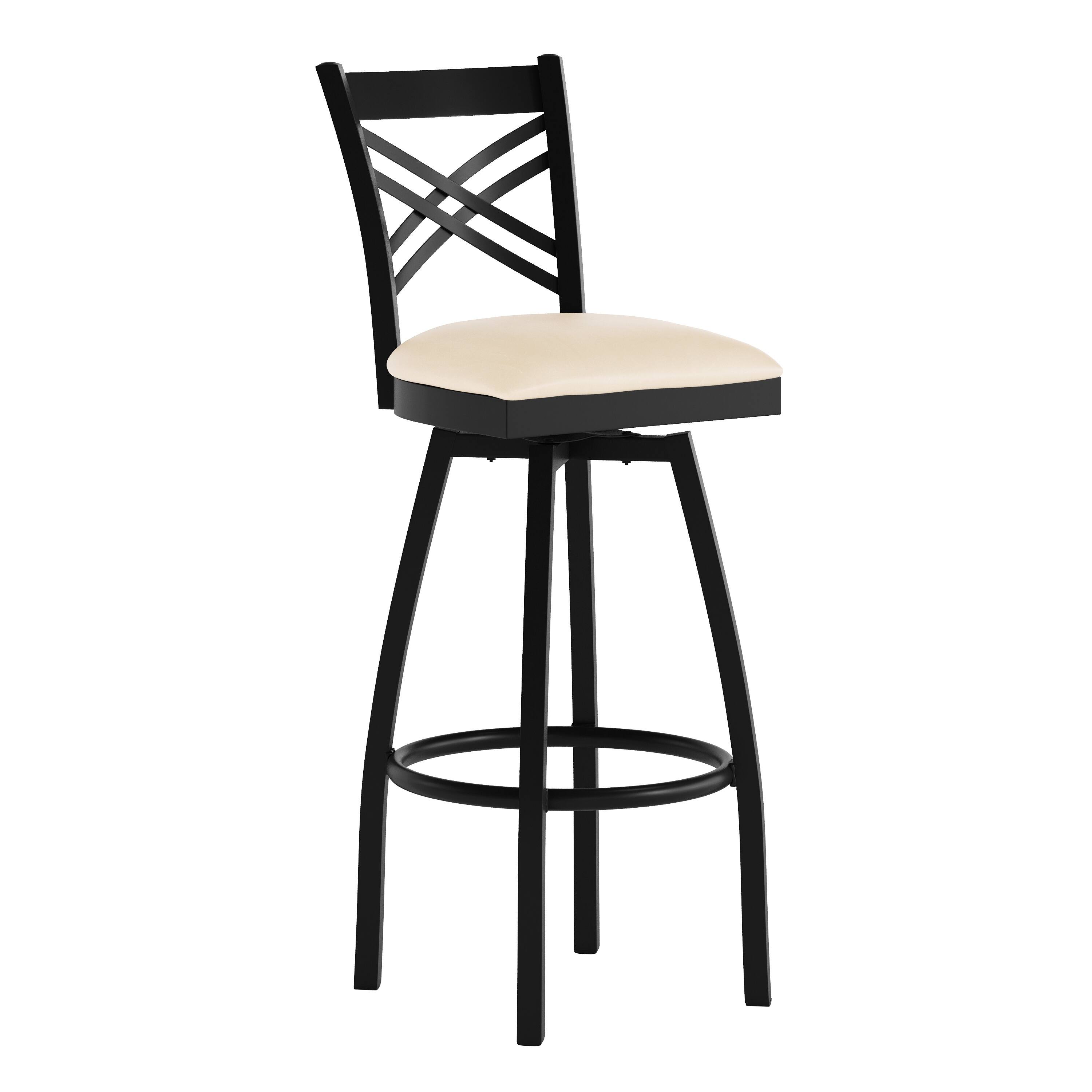 Tan Vinyl Seat/Black Metal Frame