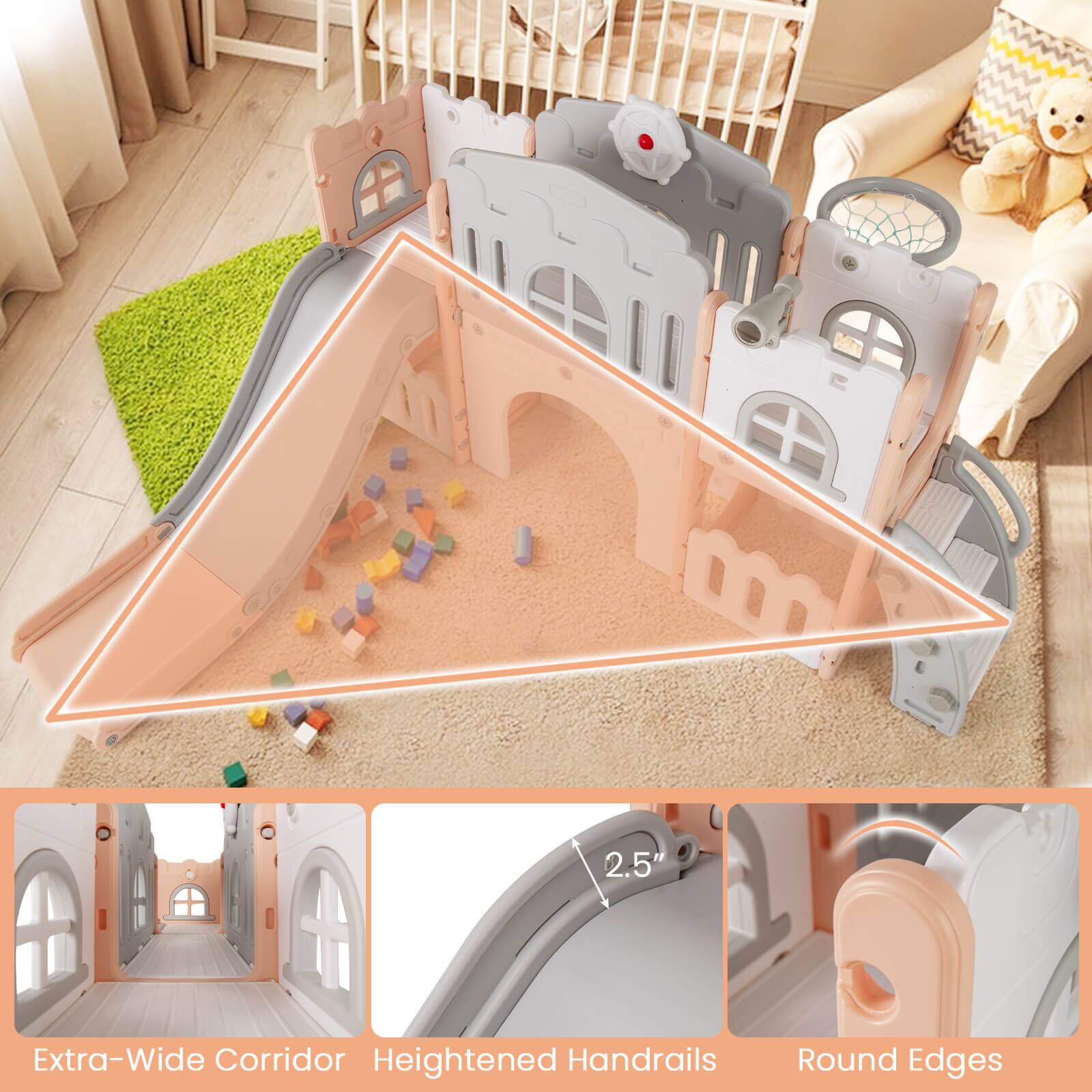 2.5" Extra-Wide Corridor  
Heightened Handrails  
Round Edges  

Extra-Wide Corridor  
Heightened Handrails  
Round Edges