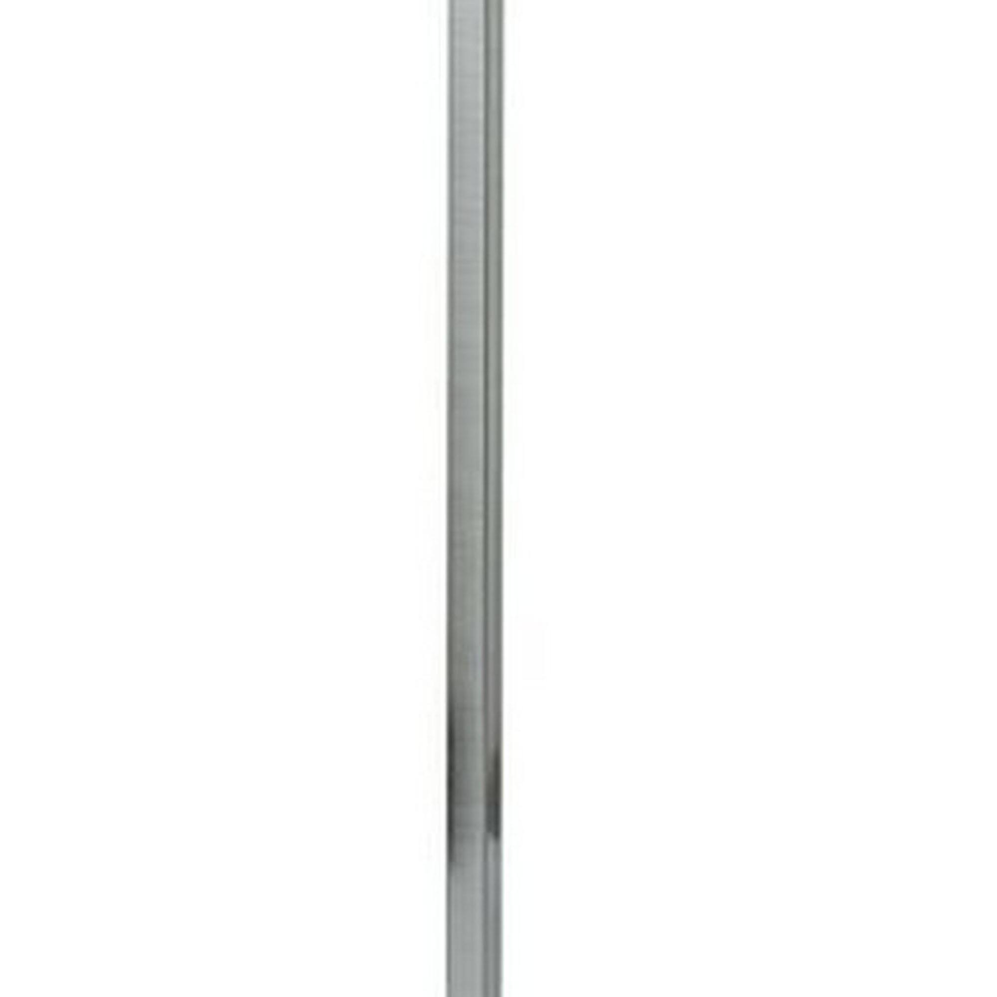 Left. Manhattan Lane - 60 Inch Floor Lamp, Metal Drum Shade, Modern Style, Square Base, Nickel.