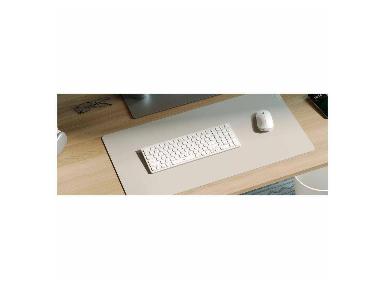 Alt View 4. Alogic - Alogic Echelon USB-C Rechargeable Wireless Mouse & Compact Keyboard for Mac - Bluetooth/RF 5.0 - White - White.