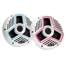 Alpine - MRN-S88-LW Marine 8.8" Coaxial Speaker Set - White - Black/Gray