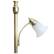 Alt View 13. Lalia Home - Torchiere 800lm Floor Lamp with Reading Light and Marble Glass Shades - Gold/White Shade.