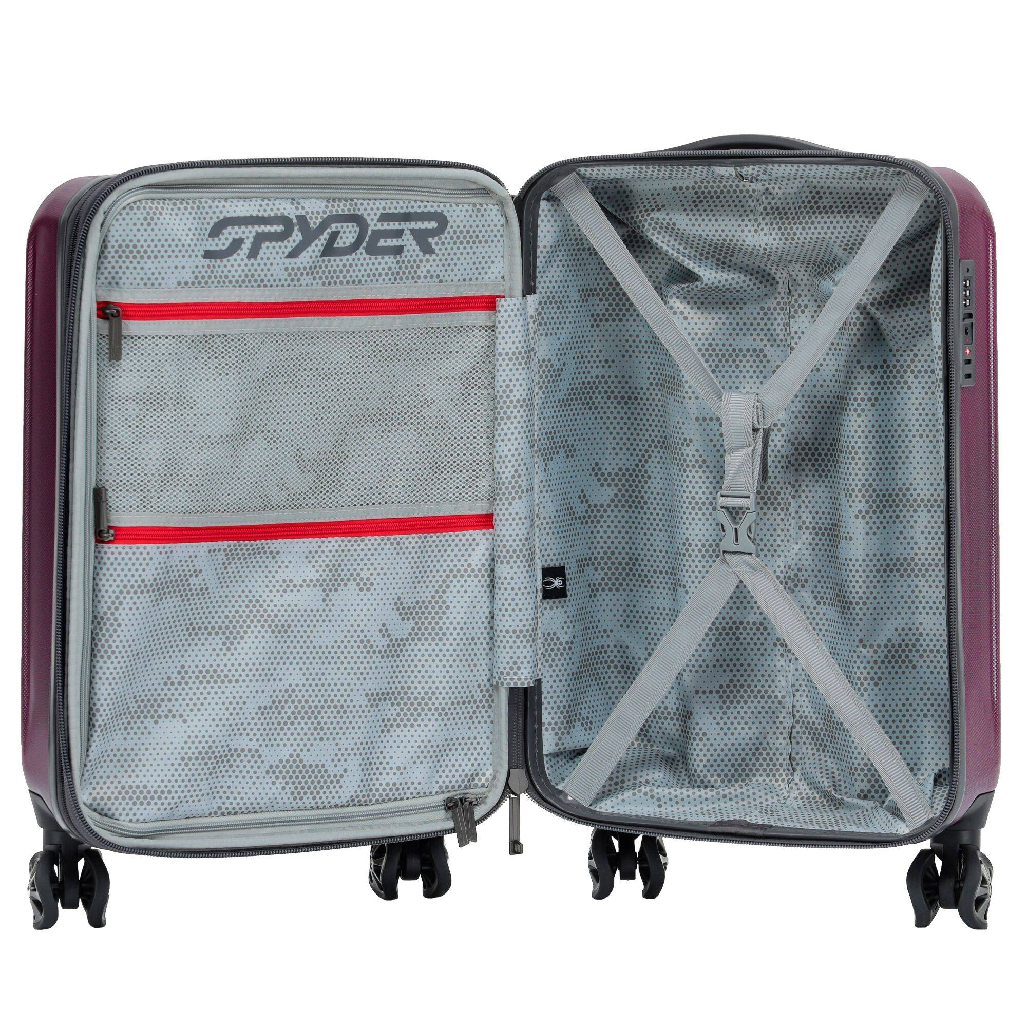 Alt View 1. Spyder - Spyder Rails 3 Piece Luggage Set with 360 Spinner Wheels, TSA Approved Lock, (20 Inch, 25 Inch, 29 Inch) - Burgundy.