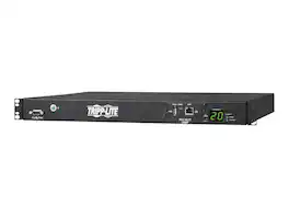 Tripp Lite - PDU ATS/Metered 200-240V 8 C13 2 C19 Dual C20 Network Card 1URM (PDUMNH20HVAT1) - Black