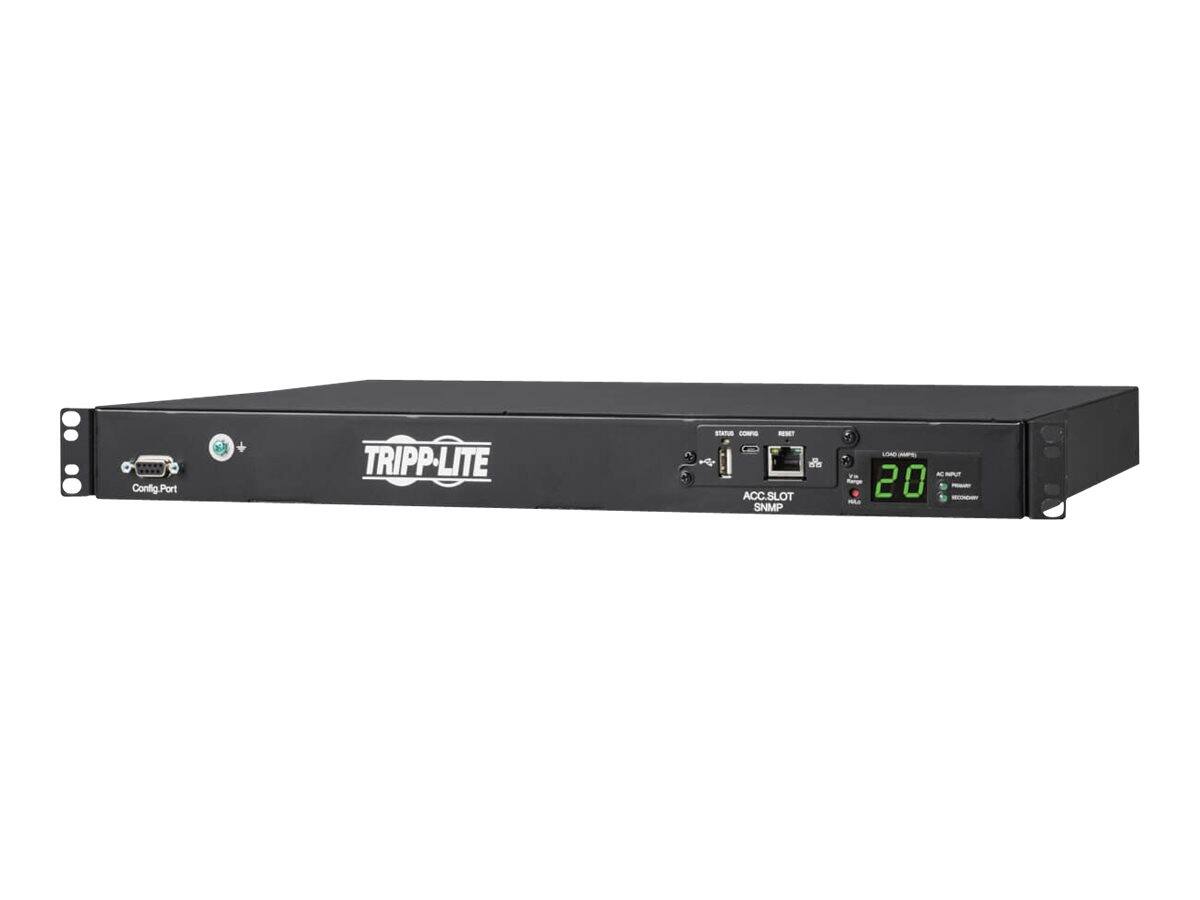 Tripp Lite PDU ATS/Metered 200 240V 8 C13 2 C19 Dual C20 Network Card ...