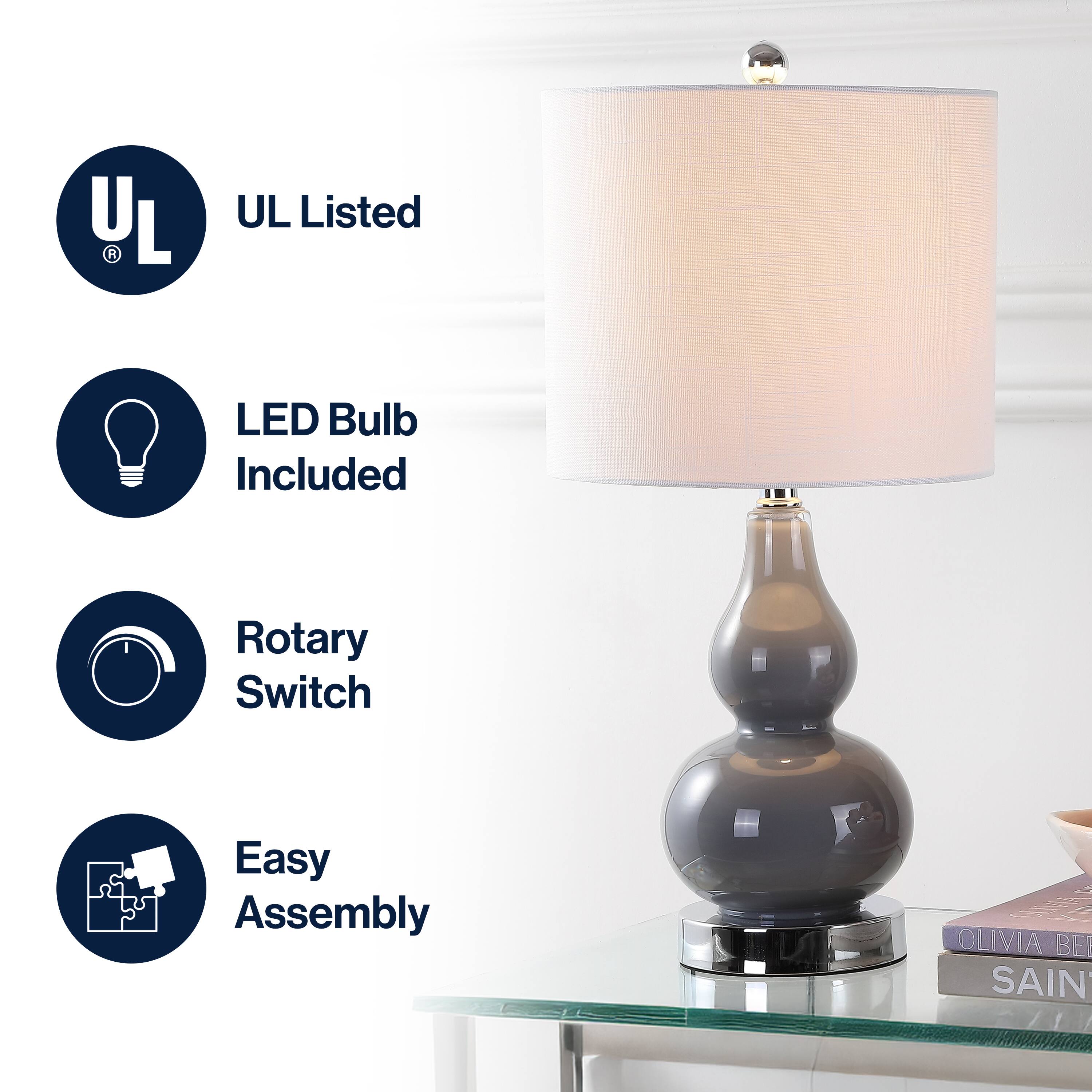 UL Listed  
LED Bulb Included  
Rotary Switch  
Easy Assembly