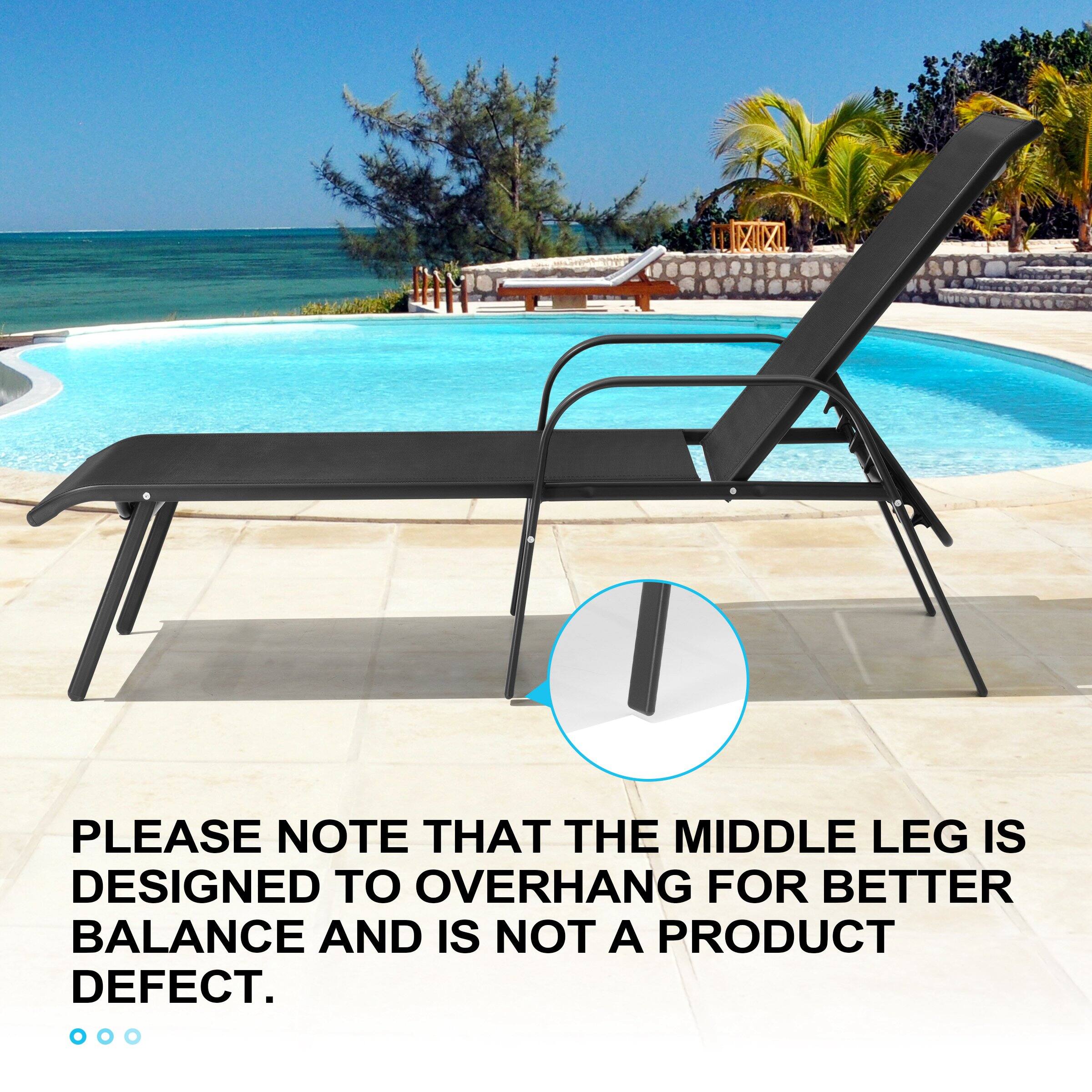 PLEASE NOTE THAT THE MIDDLE LEG IS DESIGNED TO OVERHANG FOR BETTER BALANCE AND IS NOT A PRODUCT DEFECT.