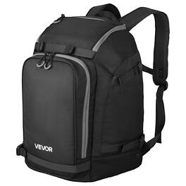 VEVOR - 55L Ski Boot Bag, Snowboard Backpack for Men and Women, Waterproof Exterior and Bottom, Durable 1680D Oxford Fabric - Black