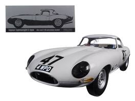 1963 Jaguar Lightweight E-Type #47 "Coombs 4 WPD" 1/18 Diecast Model Car by Paragon - Gray