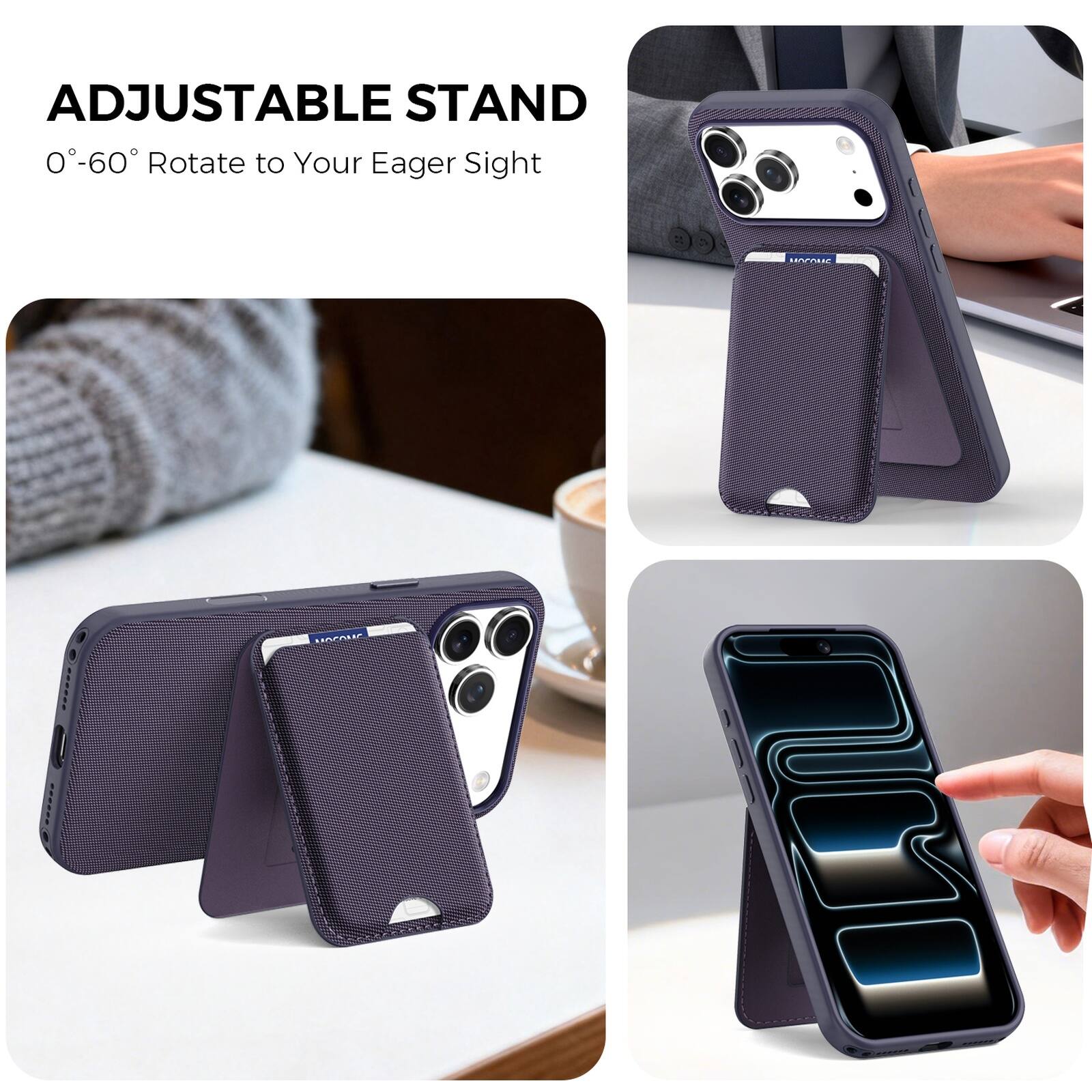 ADJUSTABLE STAND  
0°-60° Rotate to Your Eager Sight