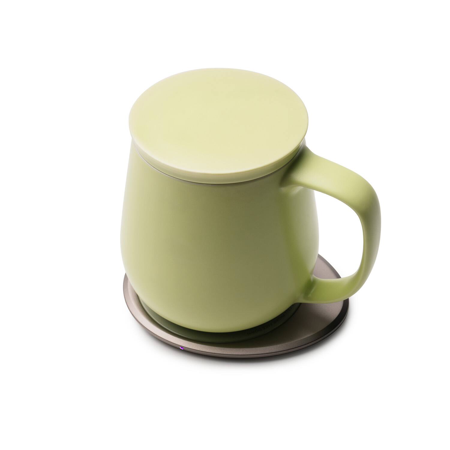 Angle. OHOM - OHOM Ui Plus Set Self-Heating Mug Rosy Apricot - Green.