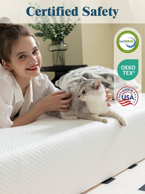 Certified Safety

Certified Safety PLEUBLE CENTIFIED POLYURETHANE FOAM CONTAINS CertiPUR-US FOAM

www.CX TIRUS TEX

MADE IN USA

CertiPUR-US
OEKO TEX