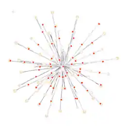 Celebrations - LED Red/White Starlight Burst Deluxe 24 in. Hanging Decor - Red | White