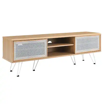 Front. Modway - Nomad 59" TV Stand by Modway - Oak.