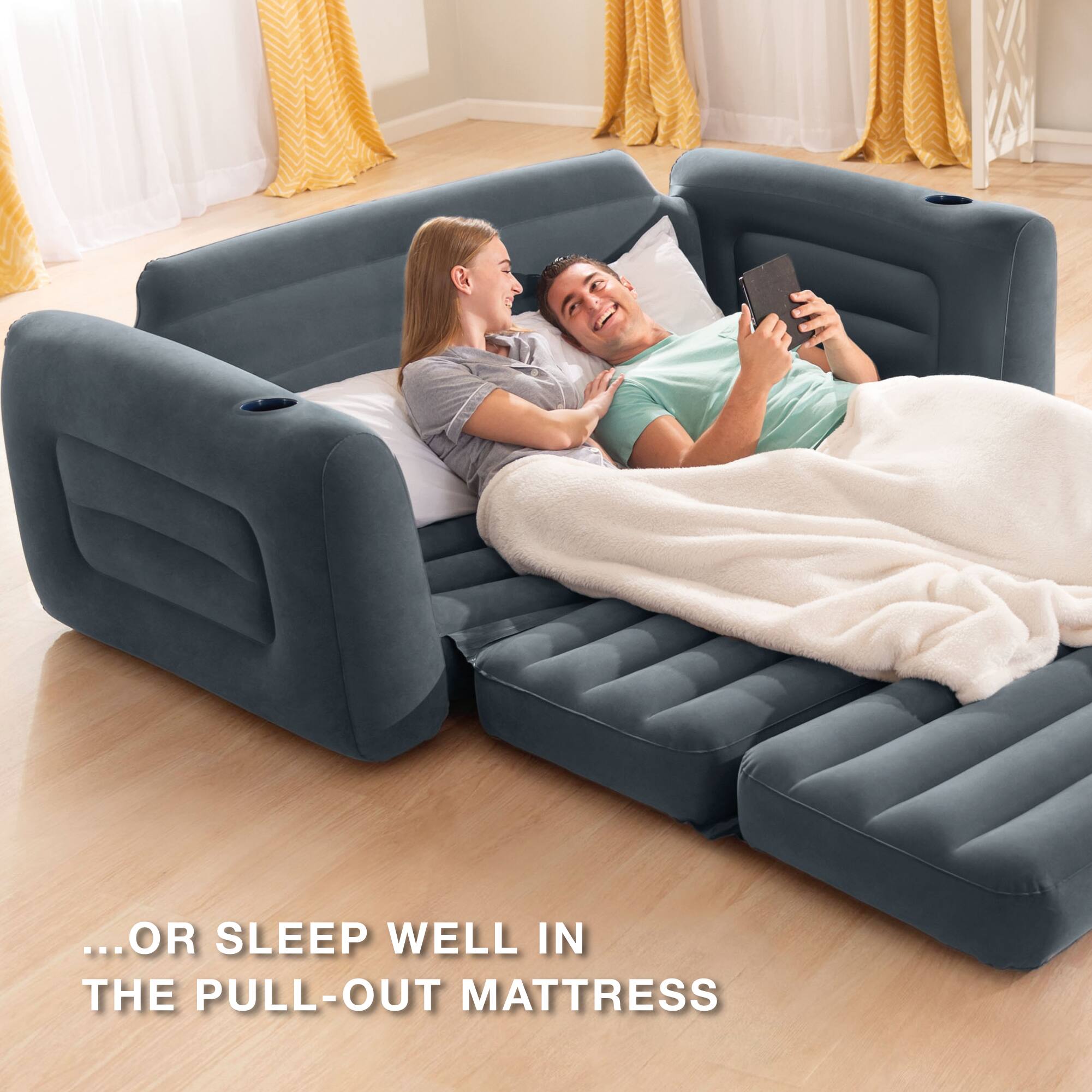 ...OR SLEEP WELL IN THE PULL-OUT MATTRESS
