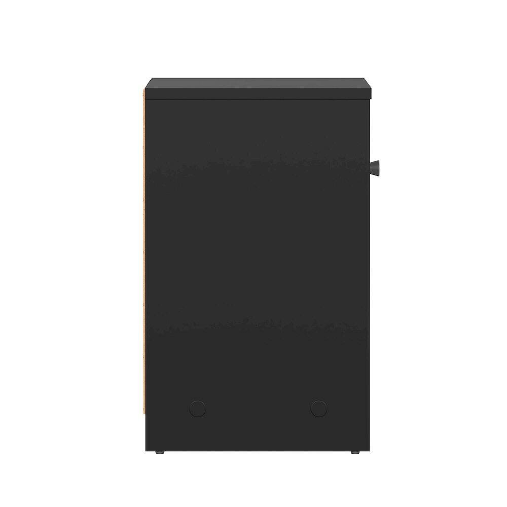 Back. Tvilum - Portland 1 Drawer Nightstand - Set of 2 - Black.