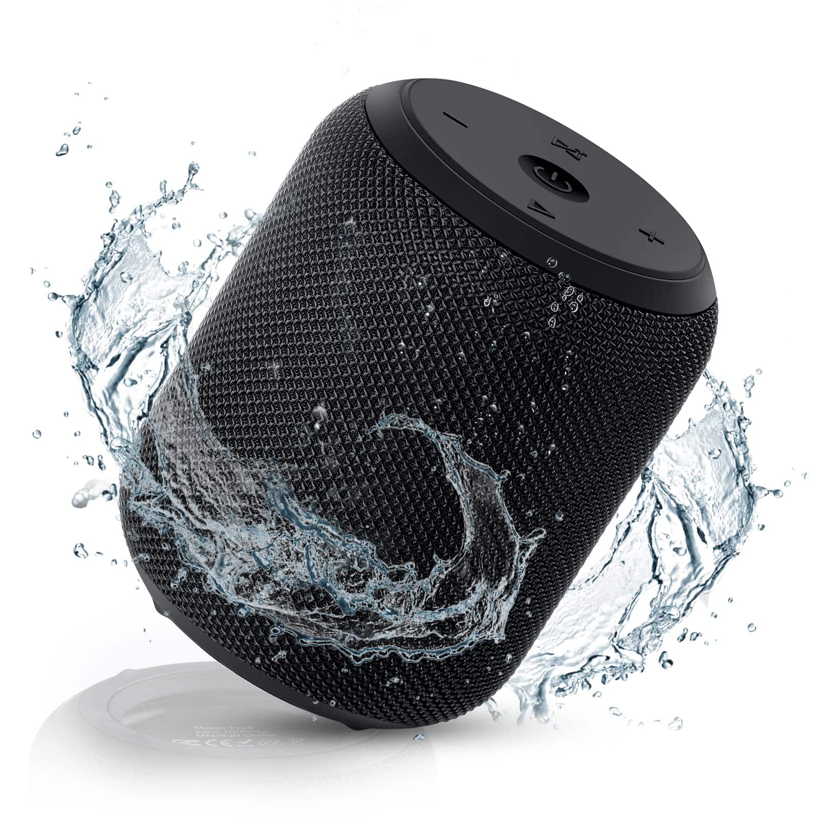 Dazzed Corner - Portable Bluetooth Speaker with Stereo Sound - Black