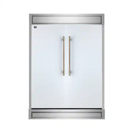 Front. Forno Appliances - 60 in. Wide Maderno 27.2 Cu. Ft. Built-In Side-by-Side Convertible Refrigerator/Freezer with Decorative Grill - White.