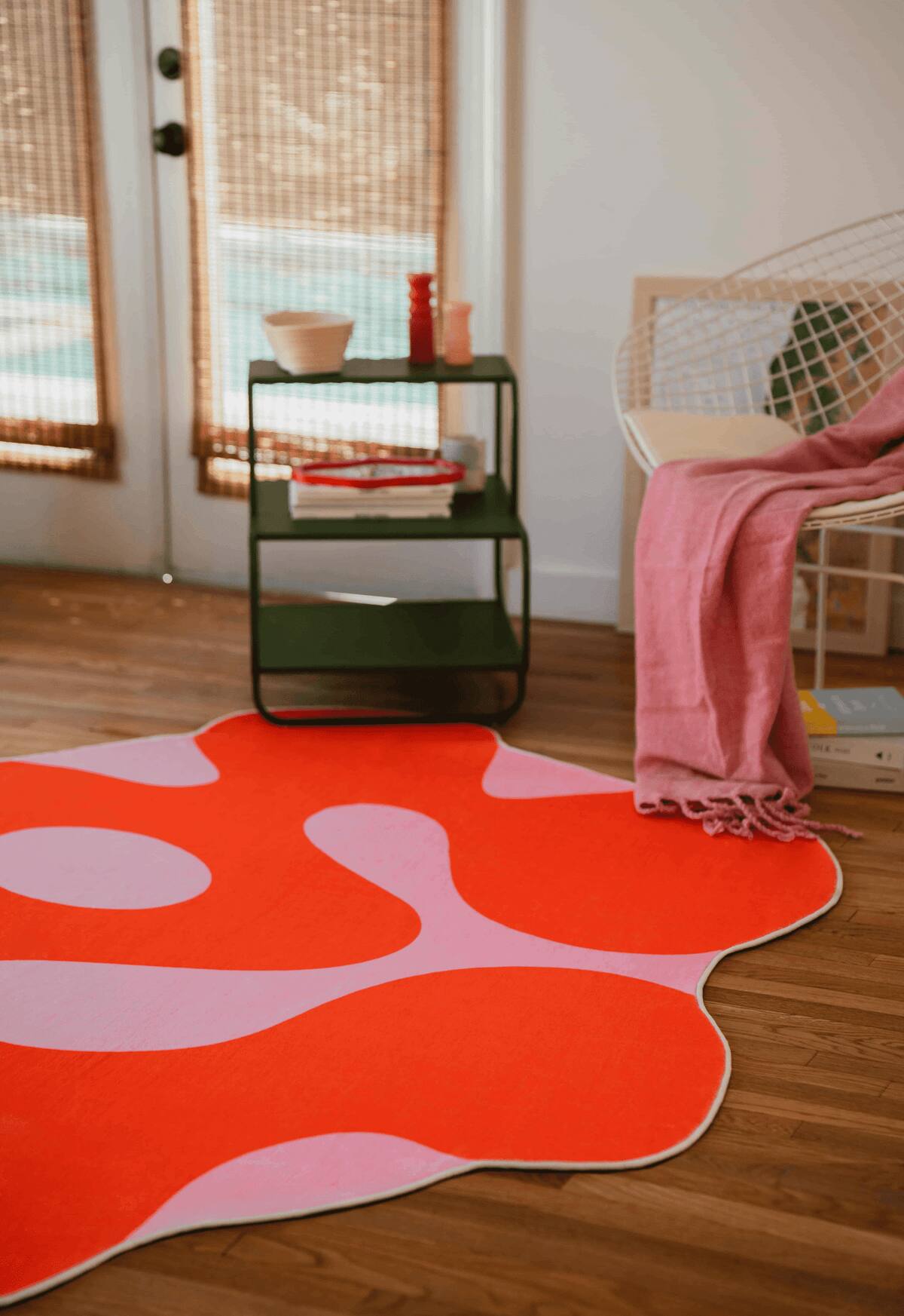 Alt View 1. Lanyspace - 5'x7' Area Rug, Washable Rugs Non-Slip Rugs, Easy Clean Soft Carpet, Irregular Moss Design Rug for Home Decor - Multicolor.