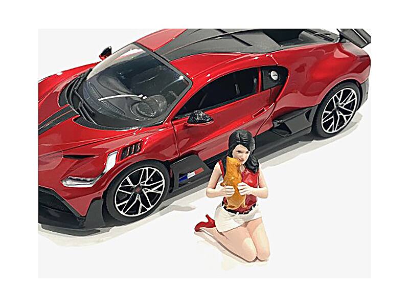 Alt View 1. American Diorama - "Girls Night Out" Gigi with Cat Figurine for 1/24 Scale Models by American Diorama.