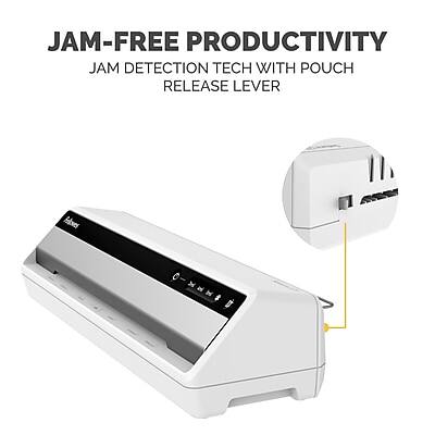 JAM-FREE PRODUCTIVITY  
JAM DETECTION TECH WITH POUCH RELEASE LEVER