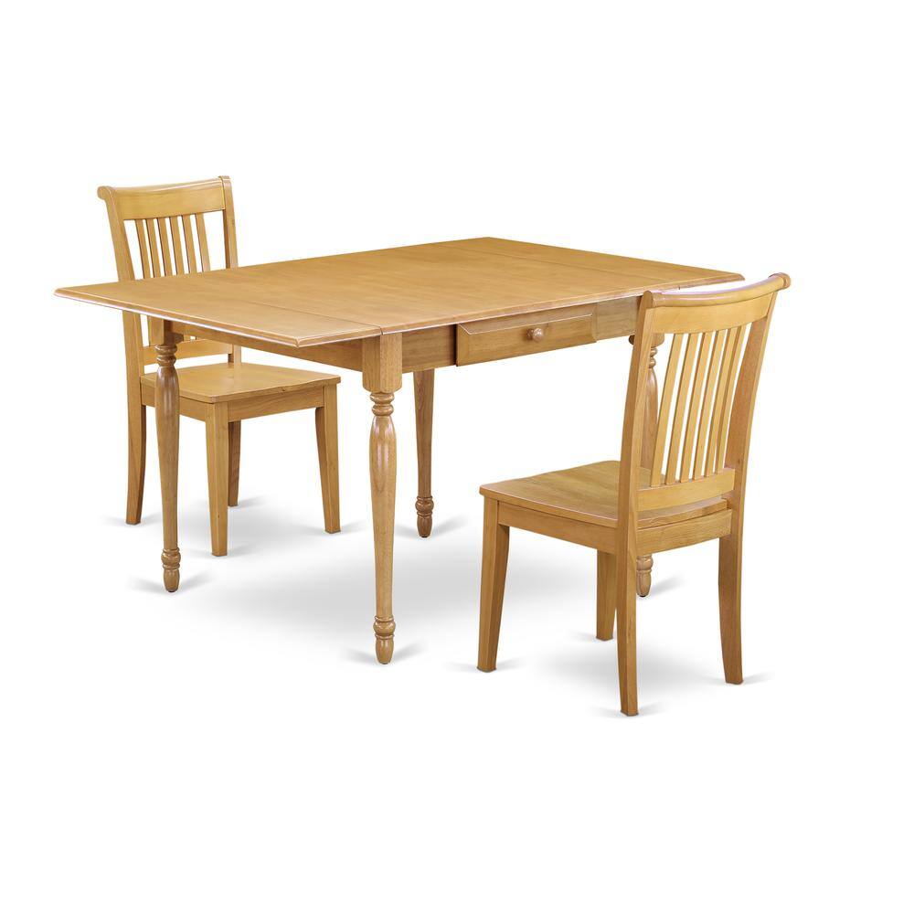 Left. East West Furniture - Dining Room Set Oak - Brown.