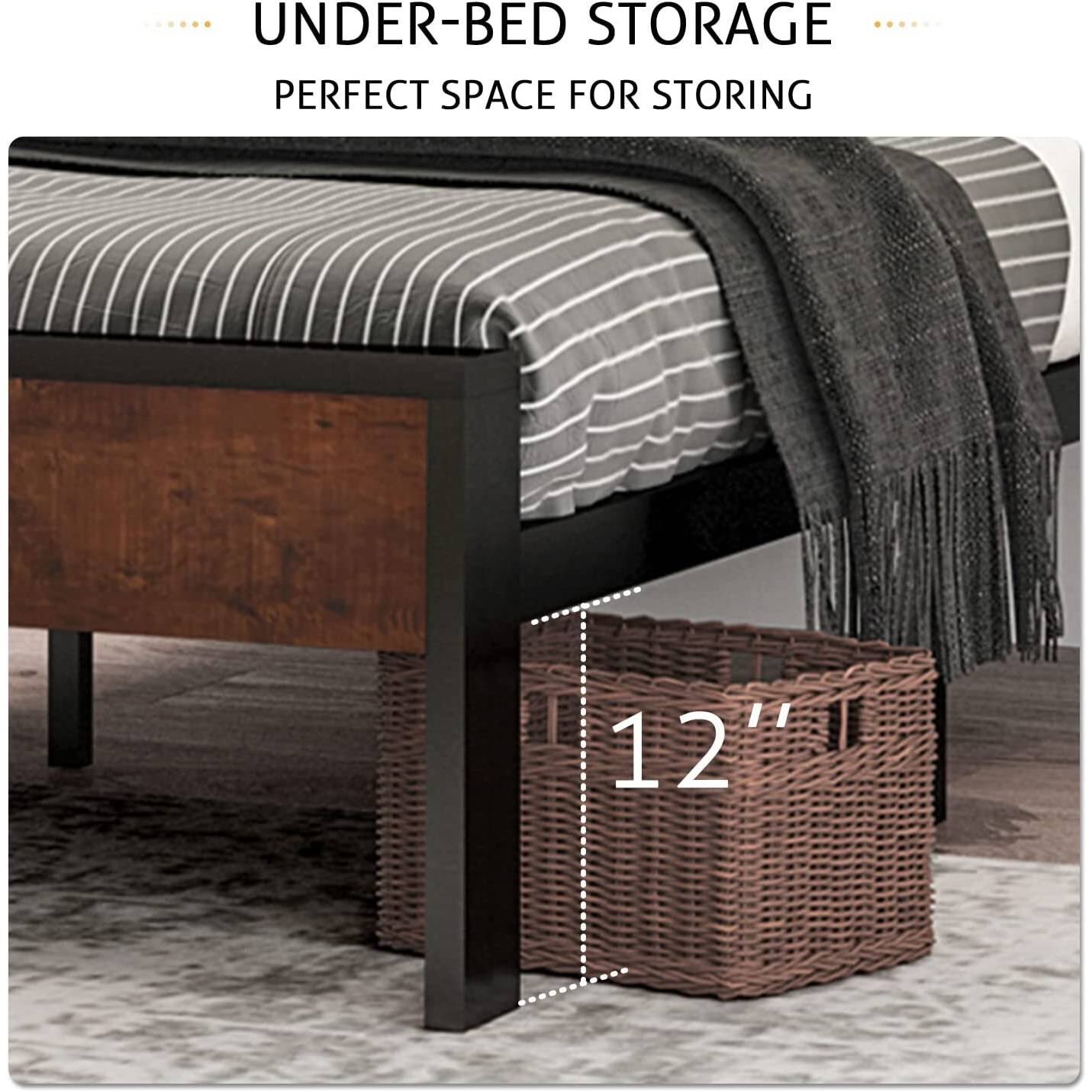 UNDER-BED STORAGE  
PERFECT SPACE FOR STORING  
12"