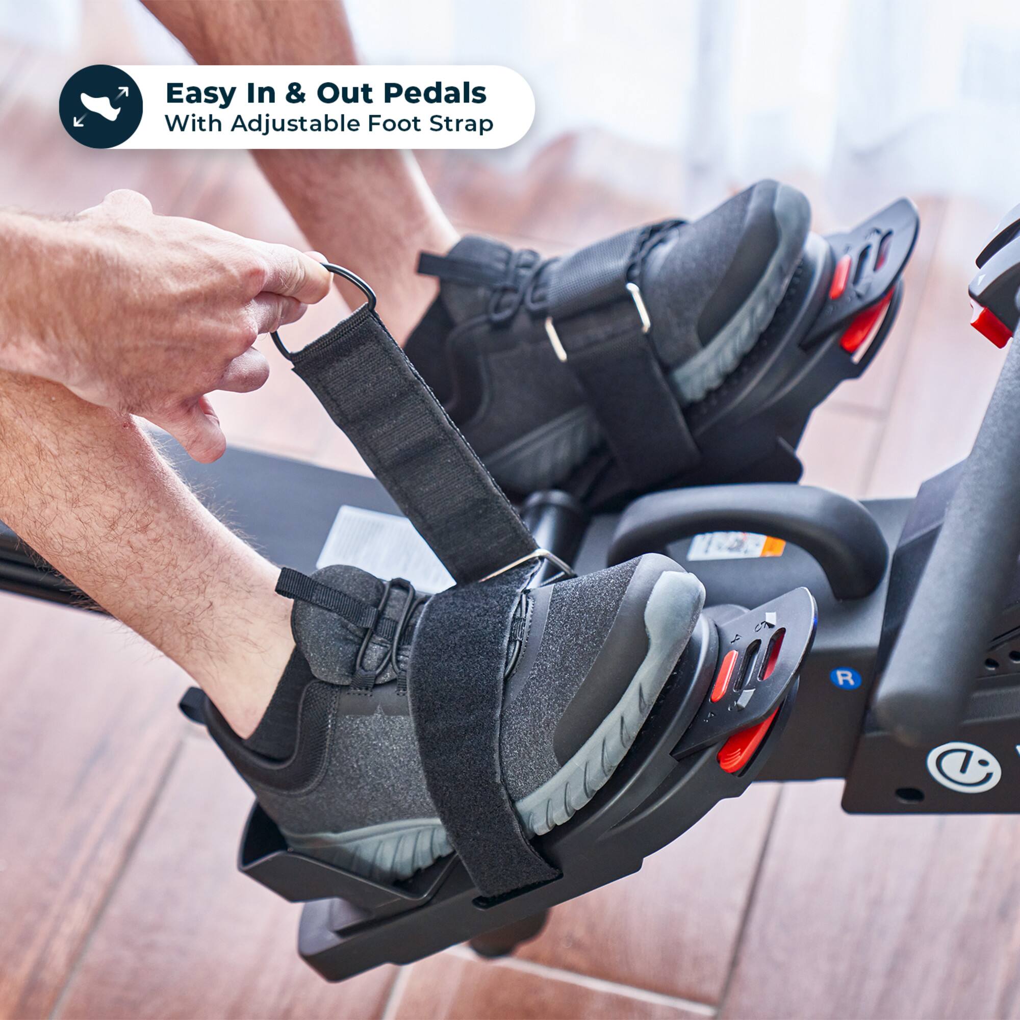 Easy In & Out Pedals With Adjustable Foot Strap