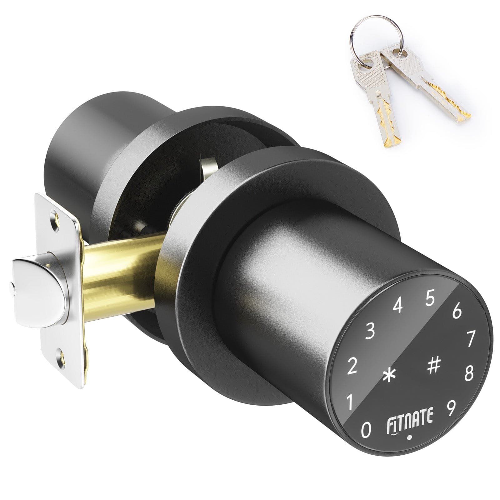 Fitnate - Touch-screen Digital Door Lock - Black