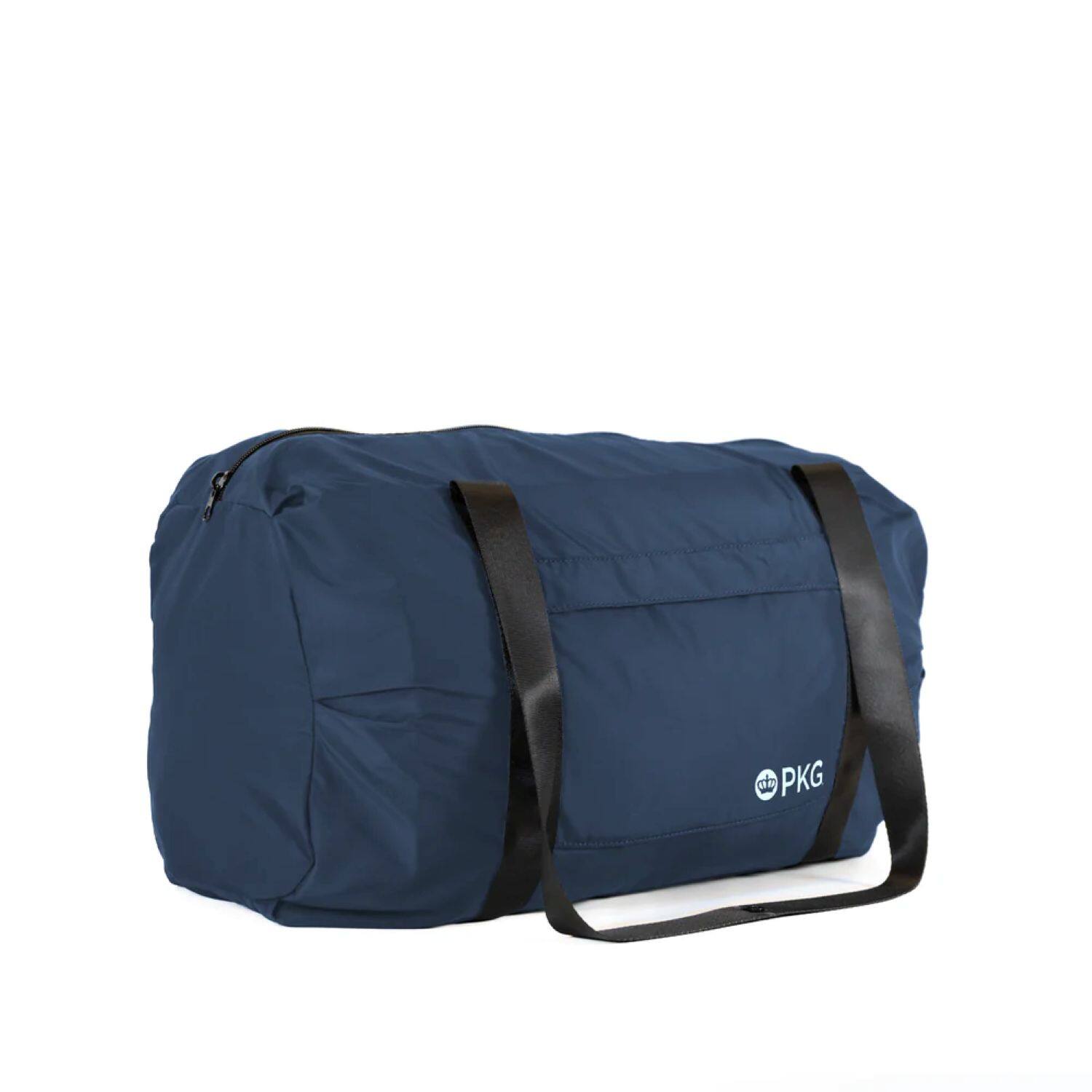Left. PKG - Umiak Recycled Packable Duffle Bag - Navy.