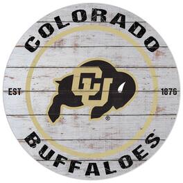 Jardine - Colorado Buffaloes 20'' x 20'' Indoor/Outdoor Weathered Circle Sign - White