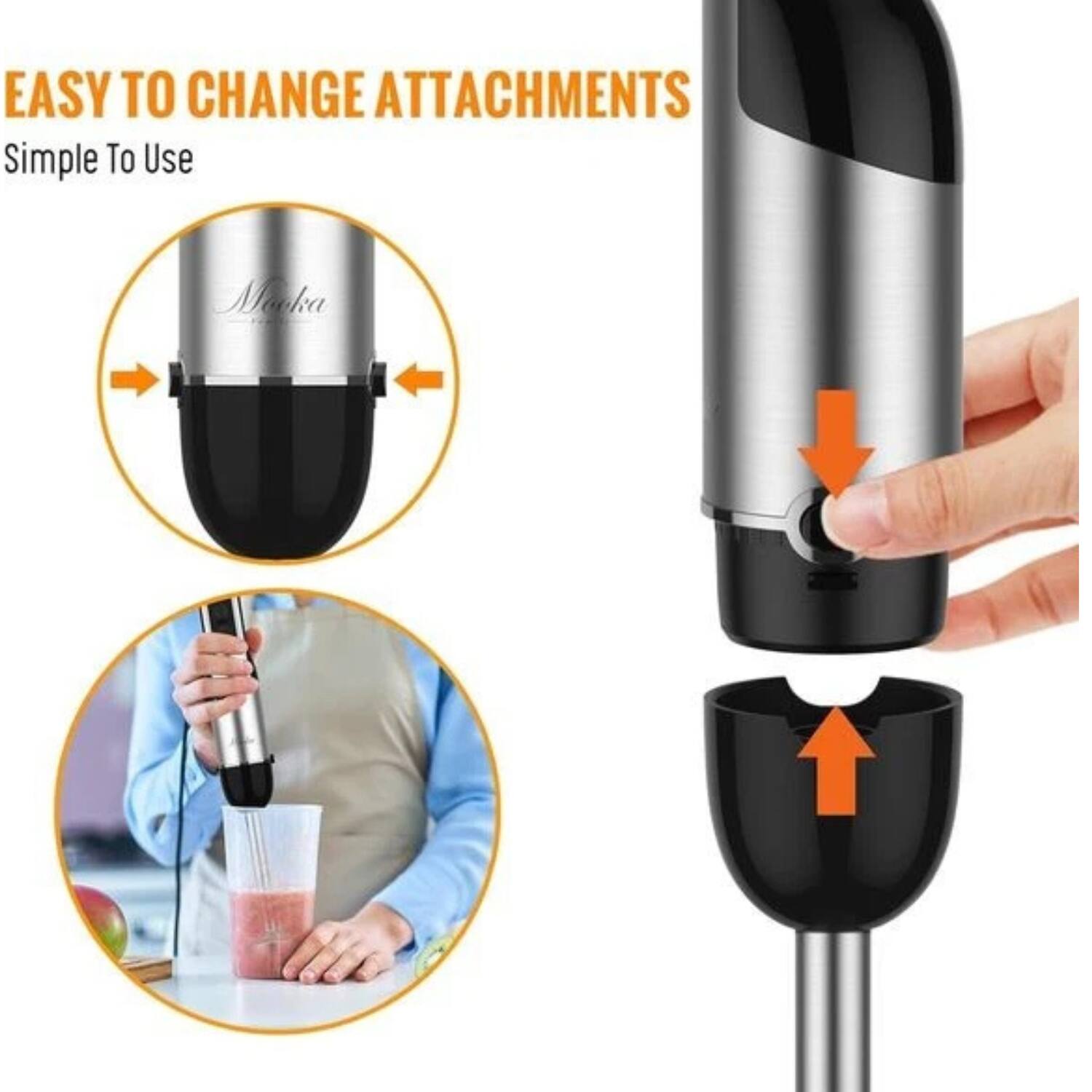 EASY TO CHANGE ATTACHMENTS  
Simple To Use