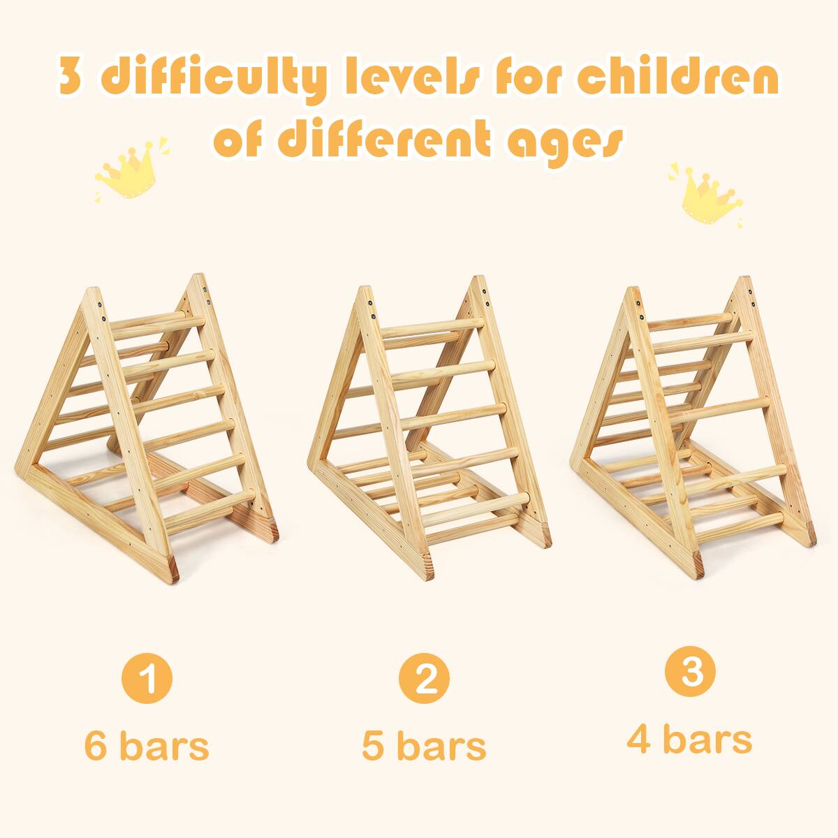 3 difficulty levels for children of different ages

1. 6 bars
2. 5 bars
3. 4 bars