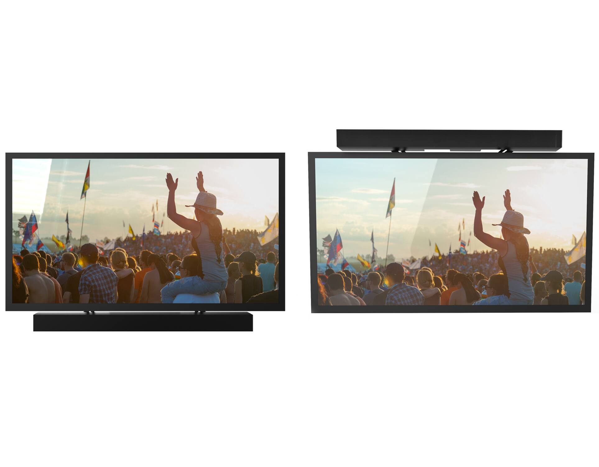 Alt View 1. Kanto - Universal Sound Bar TV Mount - Compatible with Most VESA TVs - Black.