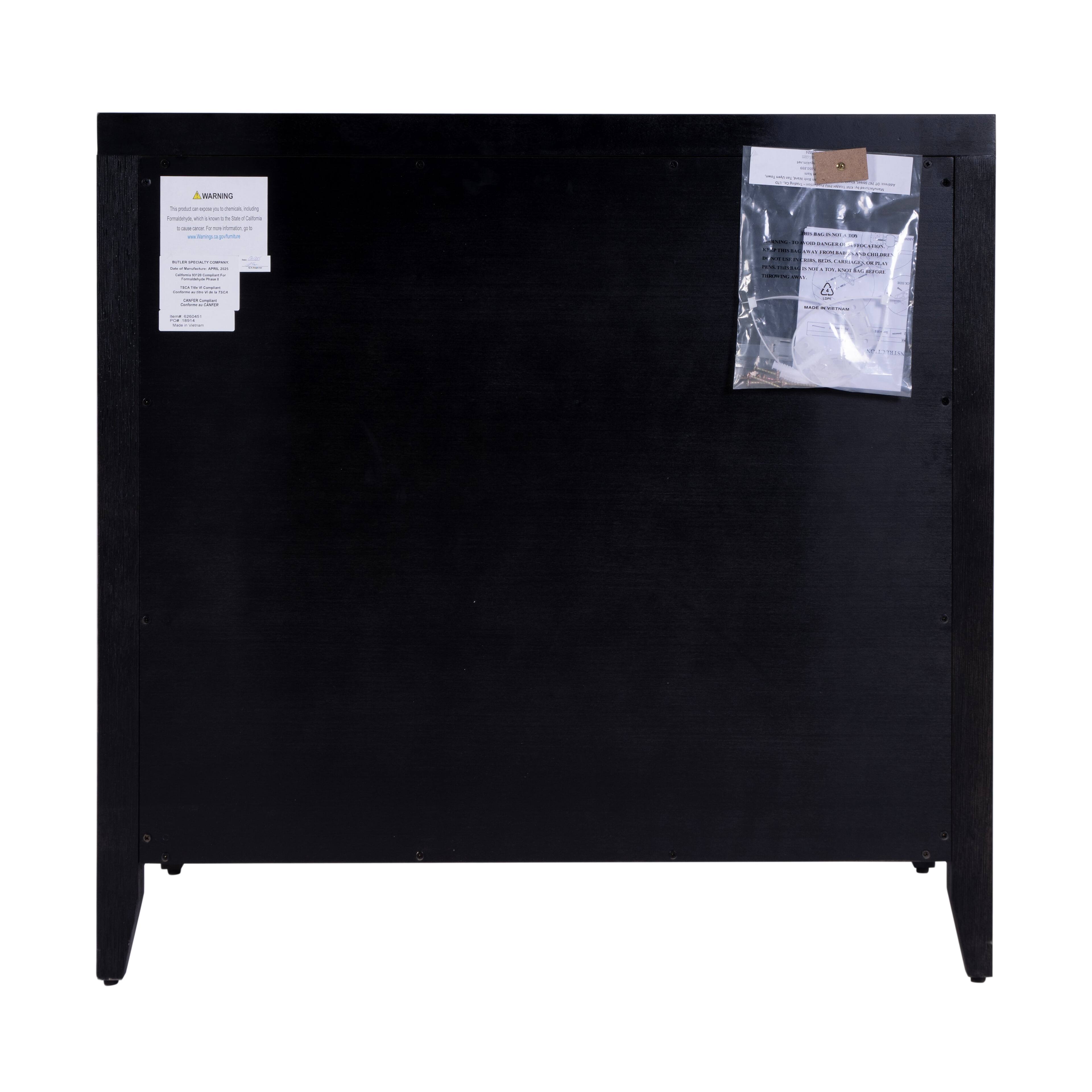 Alt View 4. Butler Specialty - Dana 34 in. W Rectangular Wood 3 Drawer Chest - Coffee.