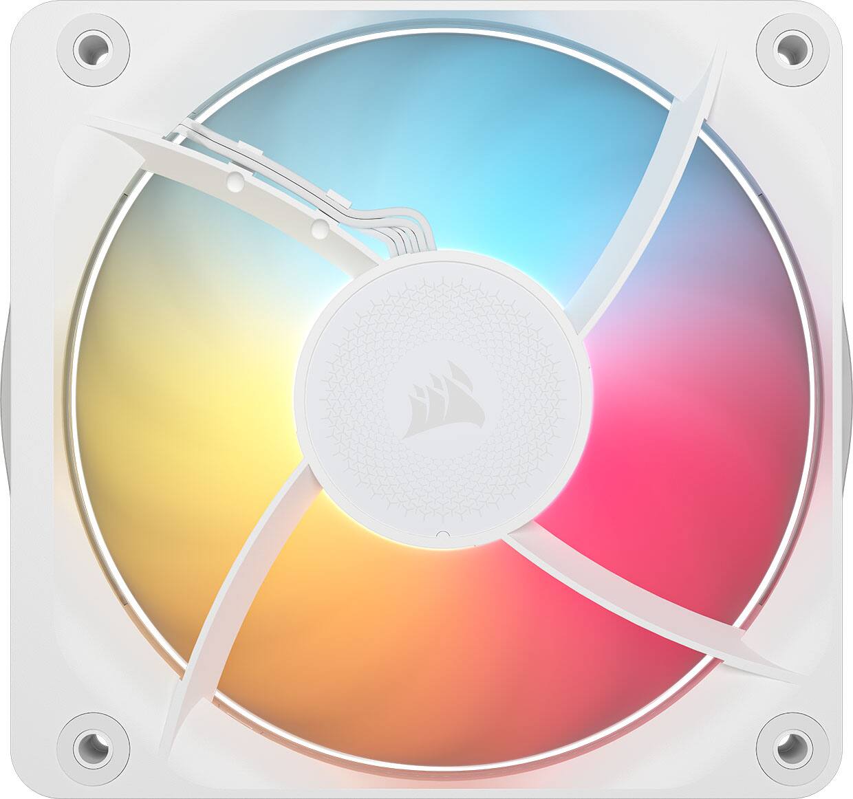 Alt View 7. CORSAIR - iCUE LINK RX120 II RGB 120mm PWM Fan - White.