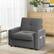 Angle. Dyonery - Sleeper Sofa Bed Chair, 3-in-1 Convertible Reclining Sofa Chair with Pull Out Couch Bed, Adjustable Backrest - Grey.