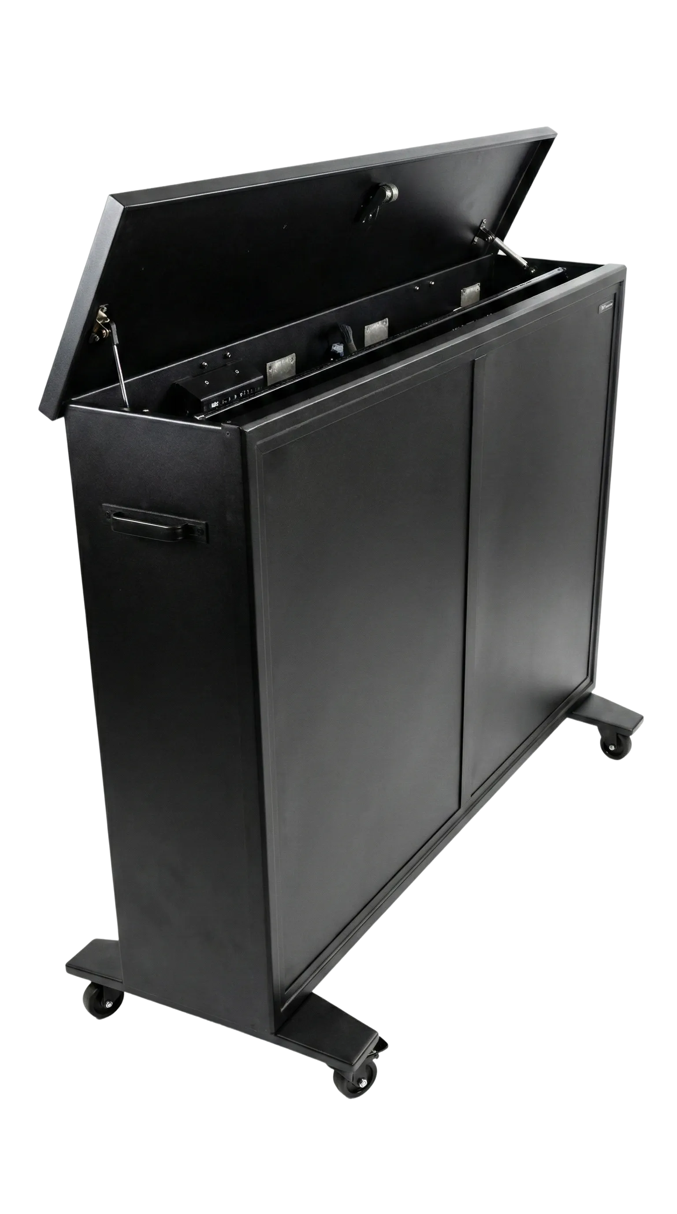 Left. Apollo Enclosures - Outdoor TV Lift Cabinet for up to 55" TVs - Black.