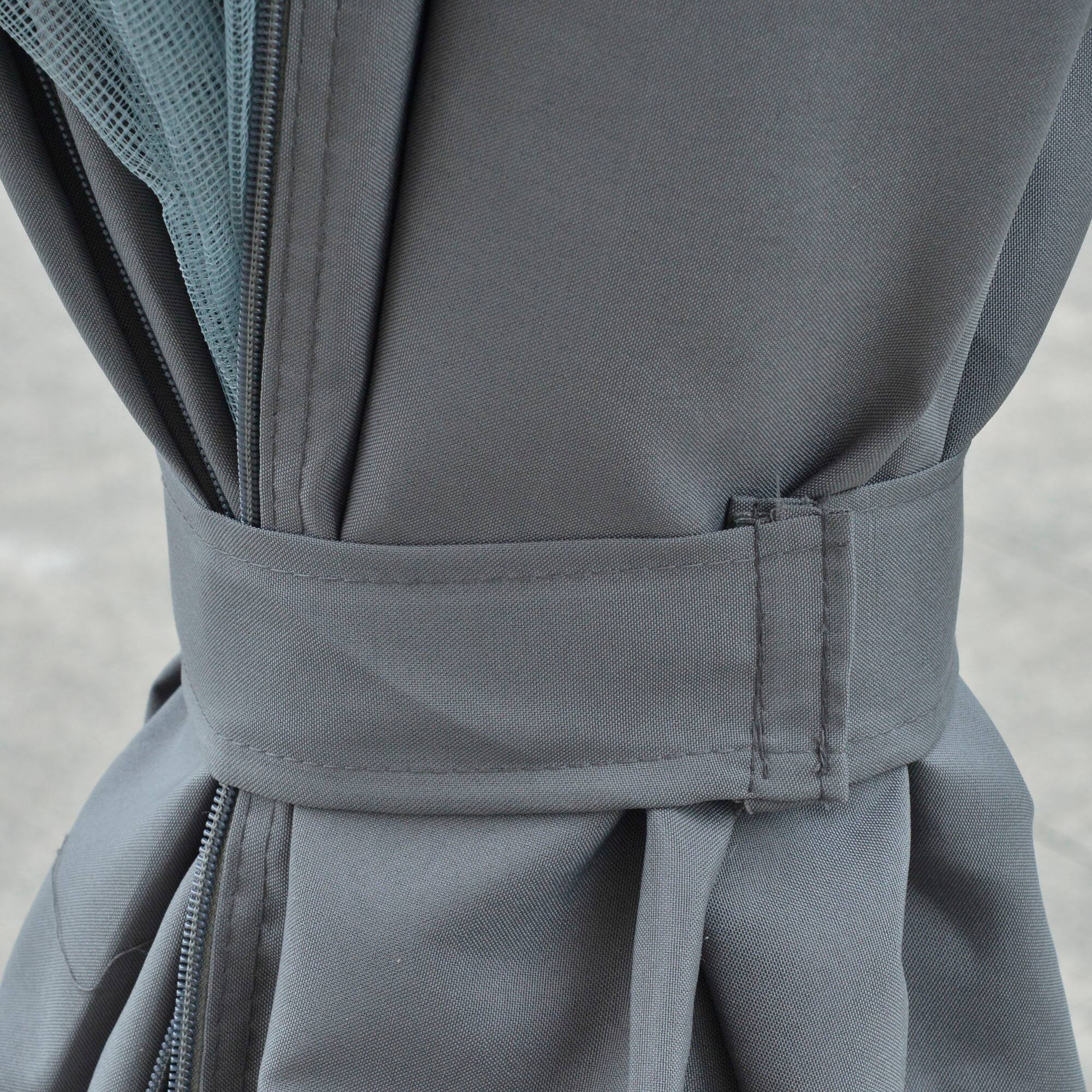 Alt View 7. Outsunny - 10' x 13' Outdoor Patio Gazebo with Sloping Polycarbonate Roof, Durable Aluminum Frame, & Netting Curtain - Gray.