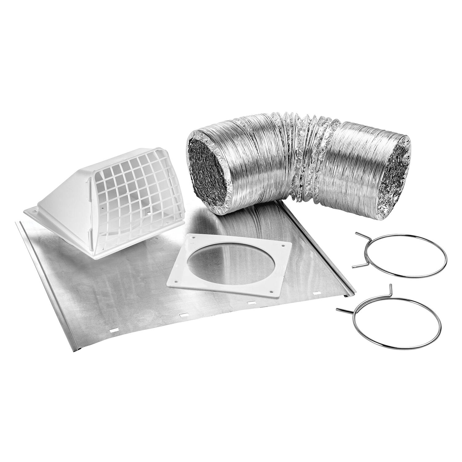 Back. Lambro - 4" x 8-ft UL 2158A Transition Duct Vent Kit.