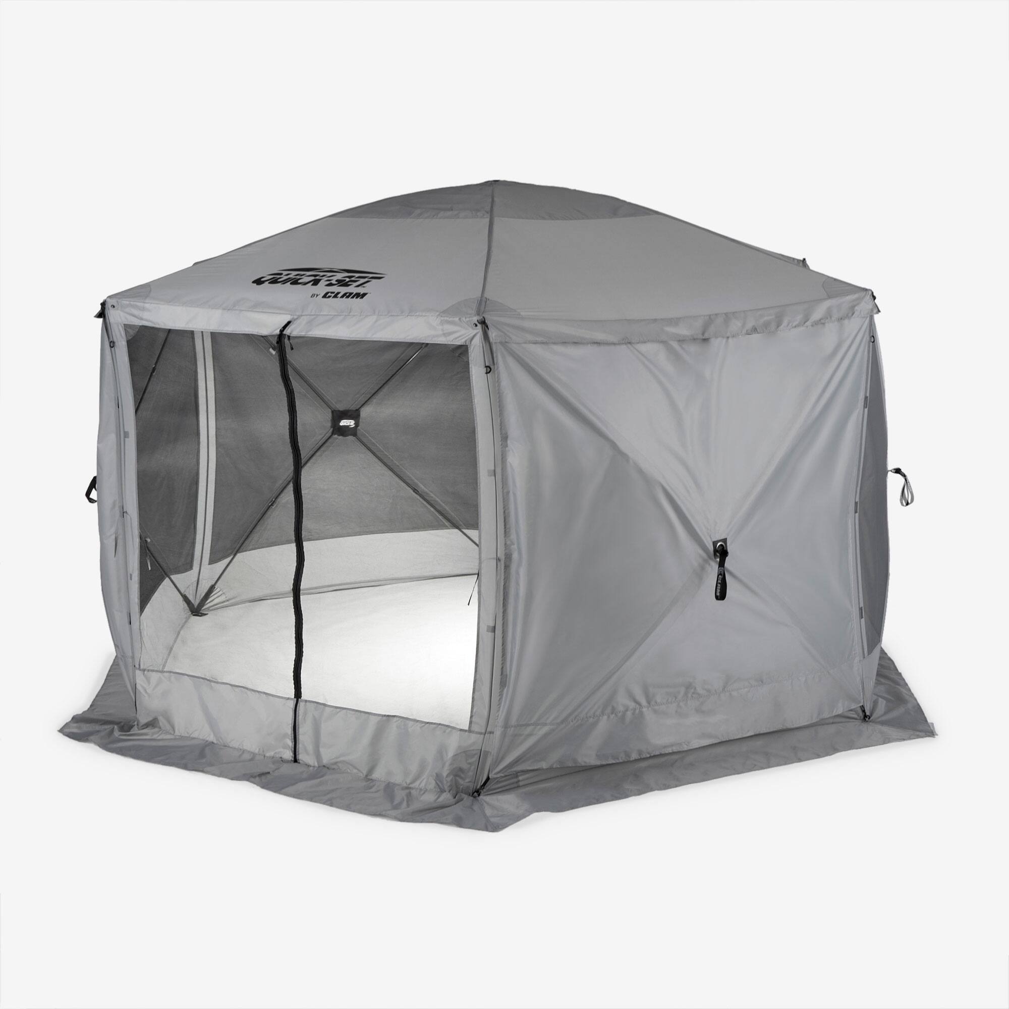 Alt View 5. Clam - Clam Quick Set Screen Hub Gray Fabric Wind & Sun Panels, Accessory Only (6 Pack) - Gray.