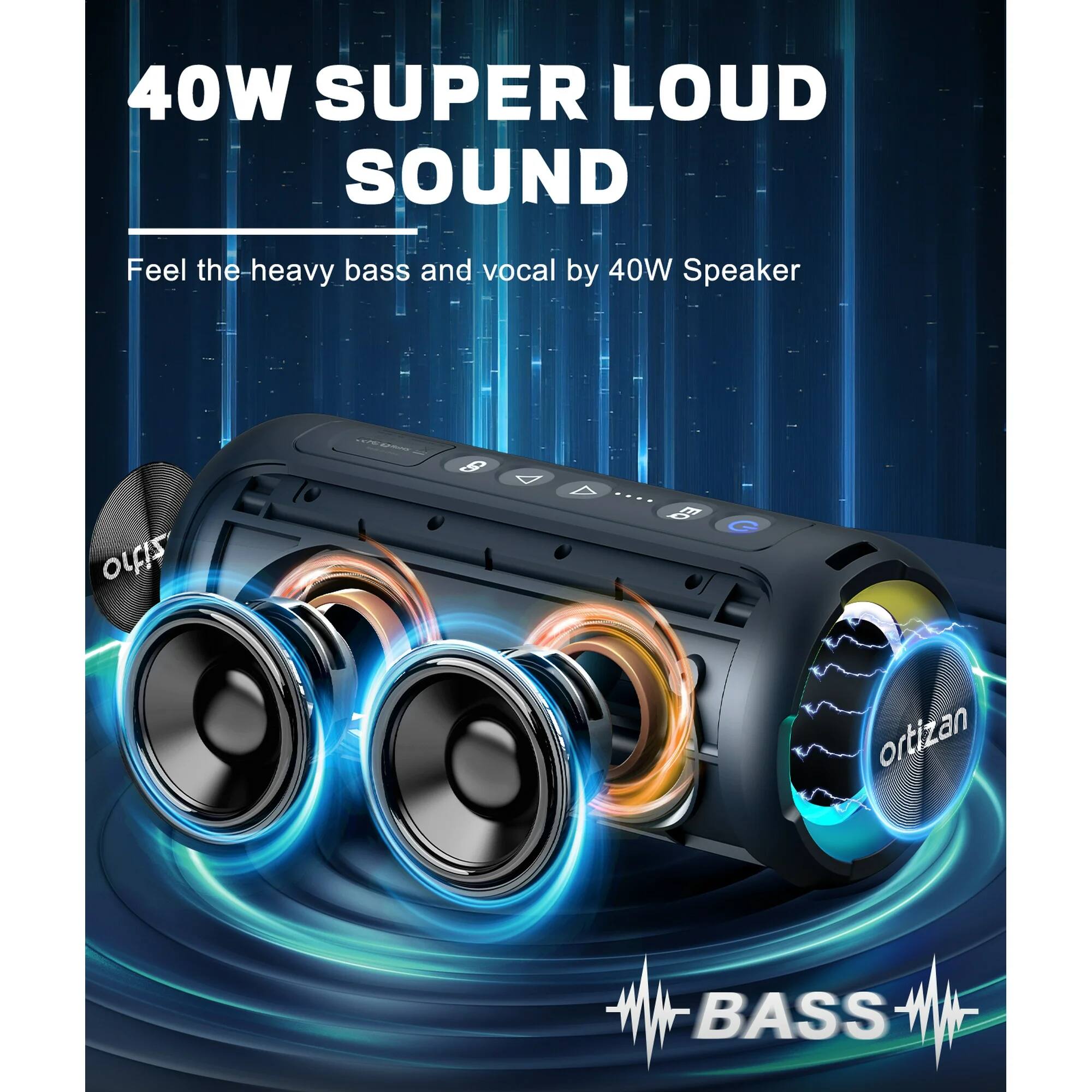 40W SUPER LOUD SOUND

Feel the heavy bass and vocal by 40W Speaker

BASS