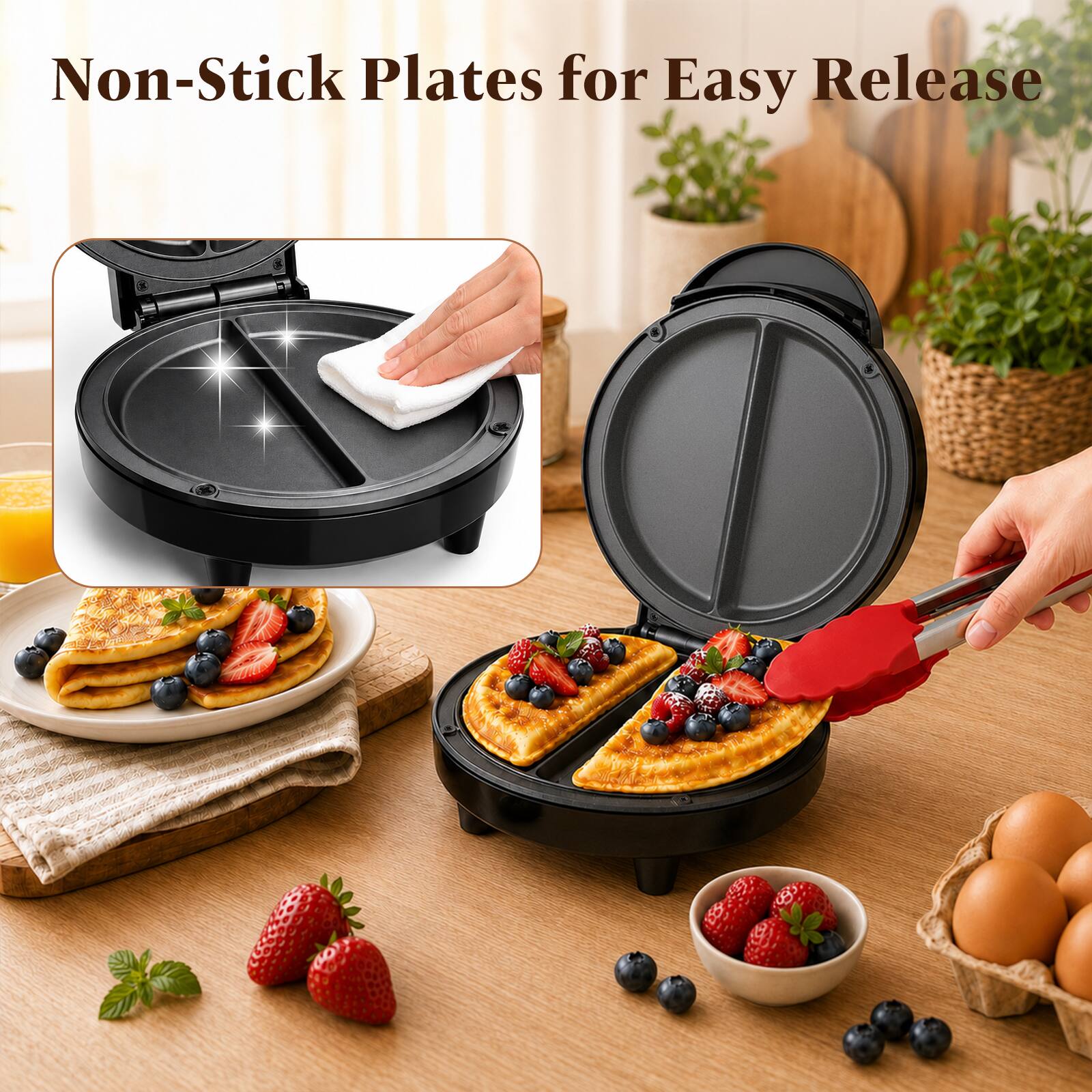 Non-Stick Plates for Easy Release