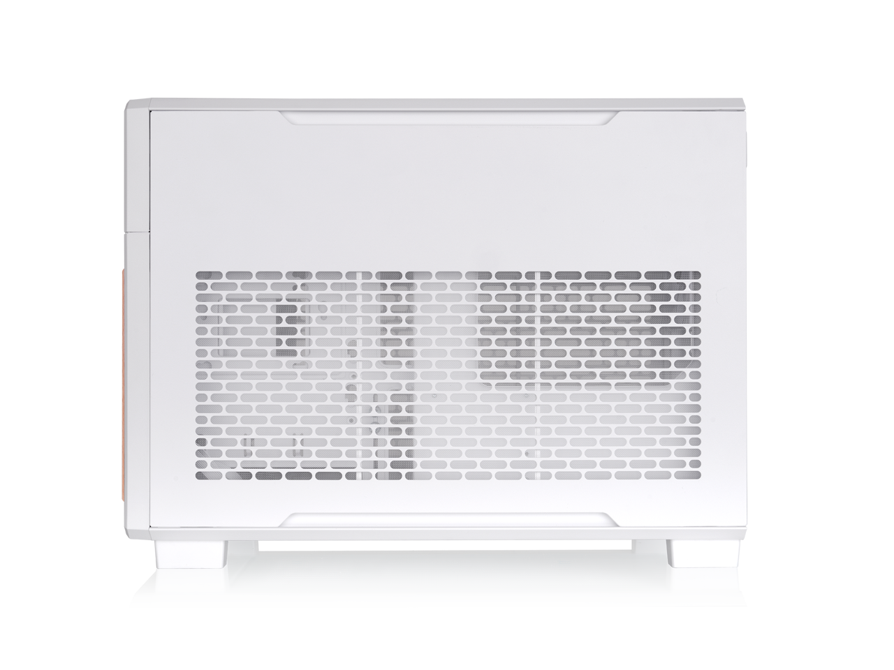 Alt View 5. Thermaltake - Thermaltake TR200 WS; 6.0" LCD; Micro Chassis; Wood Trim; mATX/mITX; 360mm Radiator; 365mm GPU; 258mm PSU; 175mm Cooler - Snow.