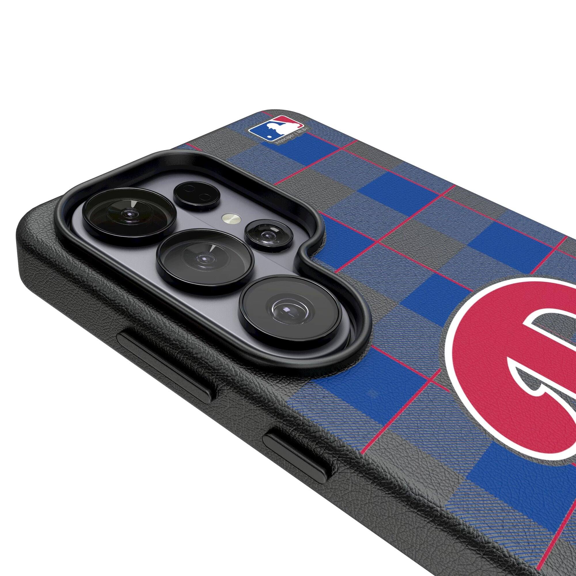 Alt View 2. Keyscaper - Plaid Galaxy Magnetic Bump Case - S25 - Black.